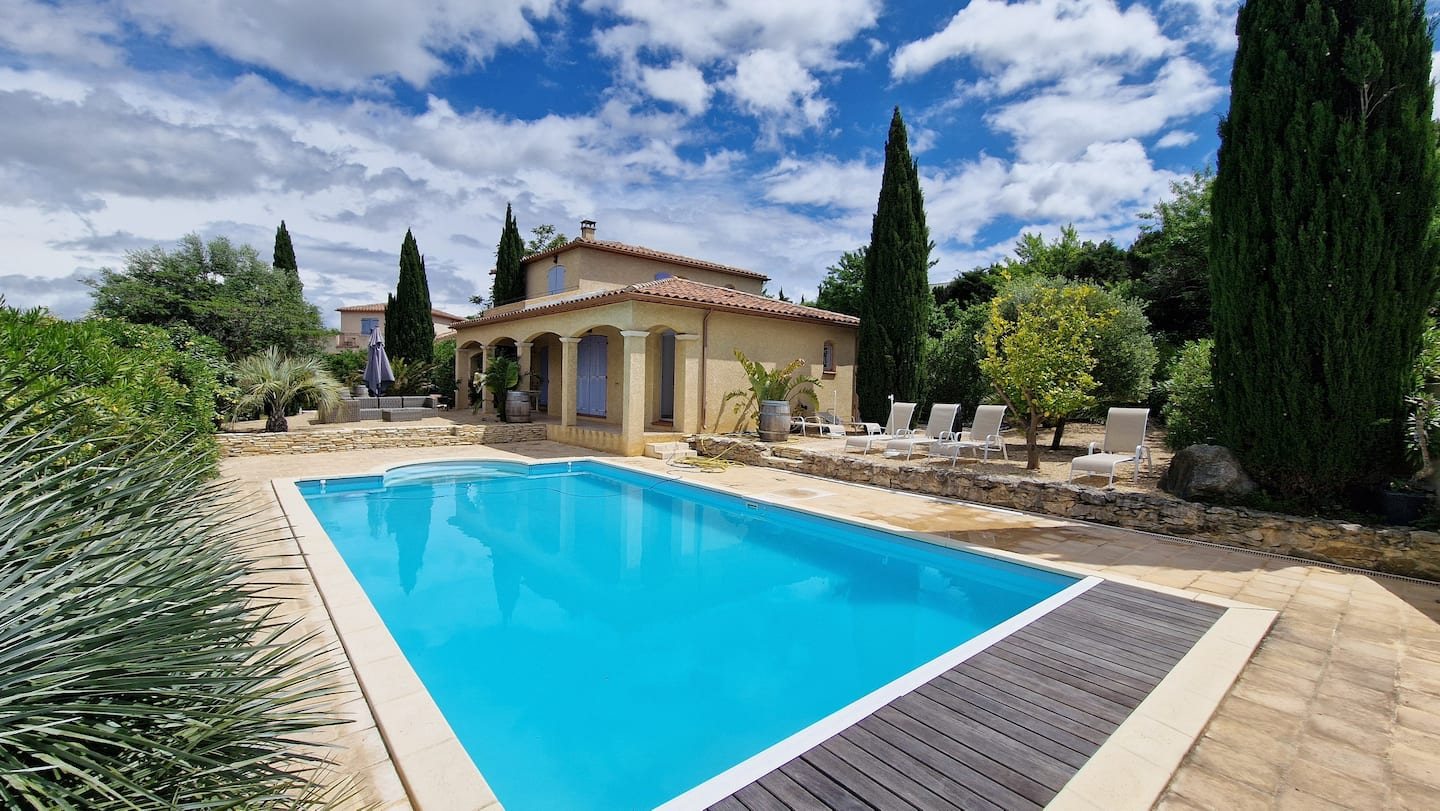 Piscine privée de la Villa Les Amandiers dans les Corbières